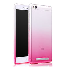 Ultra-thin Transparent Gradient Soft Cover for Xiaomi Redmi 3 Pink