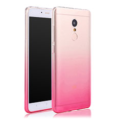 Ultra-thin Transparent Gradient Soft Cover for Xiaomi Redmi Note 4 Standard Edition Pink