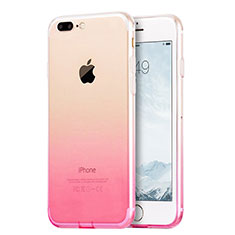 Ultra-thin Transparent Gradient Soft Cover G01 for Apple iPhone 8 Plus Pink