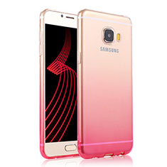 Ultra-thin Transparent Gradient Soft Cover T04 for Samsung Galaxy C5 Pro C5010 Pink