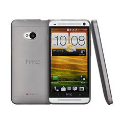 Ultra-thin Transparent Matte Finish Case for HTC One M7 Gray