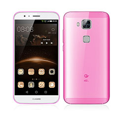 Ultra-thin Transparent Matte Finish Case for Huawei G8 Pink