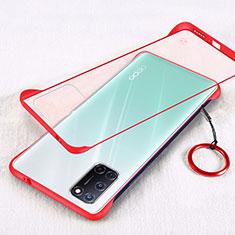 Ultra-thin Transparent Matte Finish Case U01 for Oppo A52 Red