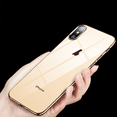 Ultra-thin Transparent TPU Soft Case C11 for Apple iPhone X Gold