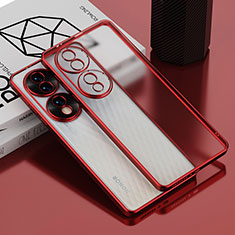 Ultra-thin Transparent TPU Soft Case Cover AN1 for Huawei Honor 70 5G Red