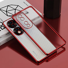 Ultra-thin Transparent TPU Soft Case Cover AN1 for Huawei Honor 70 Pro 5G Red