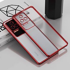 Ultra-thin Transparent TPU Soft Case Cover AN1 for Xiaomi Redmi K40S 5G Red