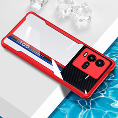 Ultra-thin Transparent TPU Soft Case Cover BH1 for Vivo iQOO 9T 5G Red