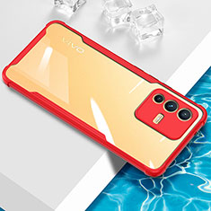 Ultra-thin Transparent TPU Soft Case Cover BH1 for Vivo V23 5G Red