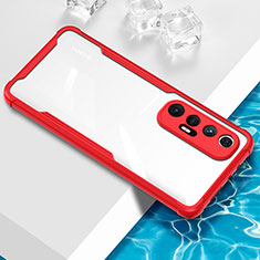 Ultra-thin Transparent TPU Soft Case Cover BH1 for Xiaomi Mi 10S 5G Red