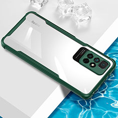 Ultra-thin Transparent TPU Soft Case Cover BH1 for Xiaomi Redmi Note 11T 5G Green