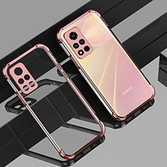 Ultra-thin Transparent TPU Soft Case Cover D01 for Huawei Honor V40 5G Rose Gold