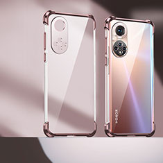 Ultra-thin Transparent TPU Soft Case Cover D01 for Huawei Nova 9 Rose Gold