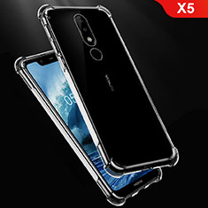 Ultra-thin Transparent TPU Soft Case Cover for Nokia X5 Clear