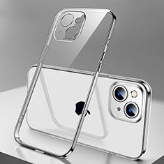 Ultra-thin Transparent TPU Soft Case Cover H01 for Apple iPhone 13 Silver