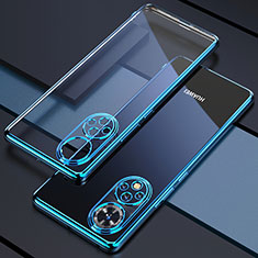 Ultra-thin Transparent TPU Soft Case Cover H01 for Huawei Honor 50 Pro 5G Blue