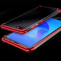 Ultra-thin Transparent TPU Soft Case Cover H01 for Huawei Honor Play 7 Red
