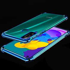Ultra-thin Transparent TPU Soft Case Cover H01 for Huawei Honor Play4T Blue