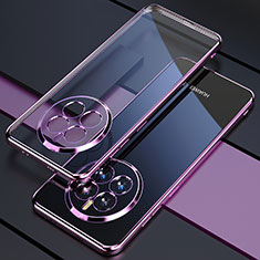 Ultra-thin Transparent TPU Soft Case Cover H01 for Huawei Mate 50 Pro Purple