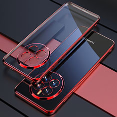 Ultra-thin Transparent TPU Soft Case Cover H01 for Huawei Mate 50 Pro Red