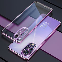 Ultra-thin Transparent TPU Soft Case Cover H01 for Huawei Nova 9 Purple