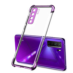 Ultra-thin Transparent TPU Soft Case Cover H01 for Huawei P40 Lite 5G Purple