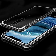 Ultra-thin Transparent TPU Soft Case Cover H01 for Nokia X5 Clear