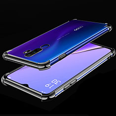 Ultra-thin Transparent TPU Soft Case Cover H01 for Oppo A11 Black