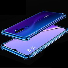 Ultra-thin Transparent TPU Soft Case Cover H01 for Oppo A11X Blue