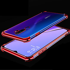 Ultra-thin Transparent TPU Soft Case Cover H01 for Oppo A11X Red