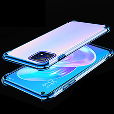 Ultra-thin Transparent TPU Soft Case Cover H01 for Oppo A72 5G Blue