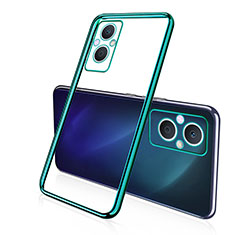 Ultra-thin Transparent TPU Soft Case Cover H01 for Oppo A96 5G Green