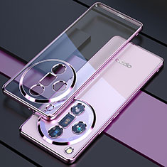 Ultra-thin Transparent TPU Soft Case Cover H01 for Oppo Find X7 Ultra 5G Purple