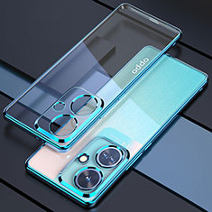 Ultra-thin Transparent TPU Soft Case Cover H01 for Oppo K11 5G Blue