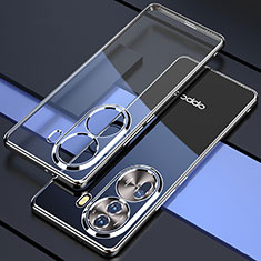 Ultra-thin Transparent TPU Soft Case Cover H01 for Oppo Reno11 Pro 5G Silver