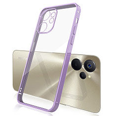 Ultra-thin Transparent TPU Soft Case Cover H01 for Realme 9i 5G Purple