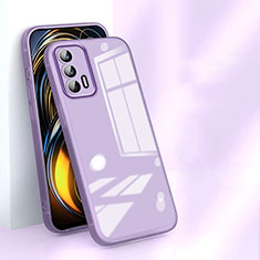 Ultra-thin Transparent TPU Soft Case Cover H01 for Realme GT 5G Purple