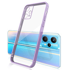 Ultra-thin Transparent TPU Soft Case Cover H01 for Realme V25 5G Purple