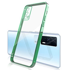 Ultra-thin Transparent TPU Soft Case Cover H01 for Vivo iQOO Neo5 5G Green