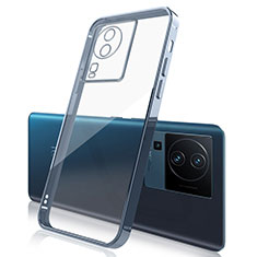 Ultra-thin Transparent TPU Soft Case Cover H01 for Vivo iQOO Neo7 5G Blue
