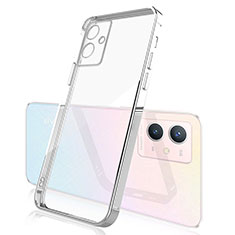 Ultra-thin Transparent TPU Soft Case Cover H01 for Vivo Y52t 5G Silver