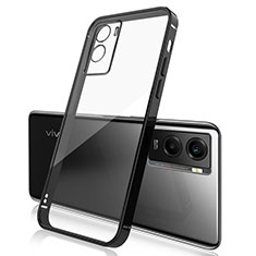 Ultra-thin Transparent TPU Soft Case Cover H01 for Vivo Y55s (2021) Black