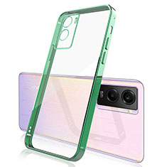 Ultra-thin Transparent TPU Soft Case Cover H01 for Vivo Y55s (2021) Green