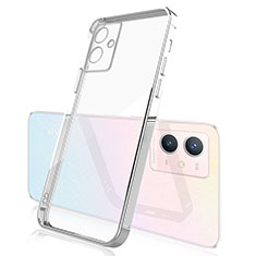 Ultra-thin Transparent TPU Soft Case Cover H01 for Vivo Y55s 5G Silver