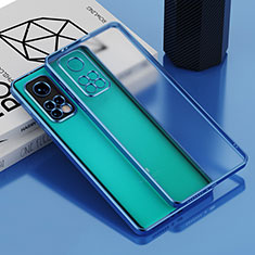 Ultra-thin Transparent TPU Soft Case Cover H01 for Xiaomi Mi 10T 5G Blue