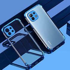 Ultra-thin Transparent TPU Soft Case Cover H01 for Xiaomi Mi 11 5G Blue