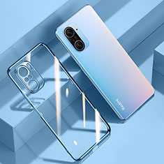 Ultra-thin Transparent TPU Soft Case Cover H01 for Xiaomi Poco F3 5G Blue