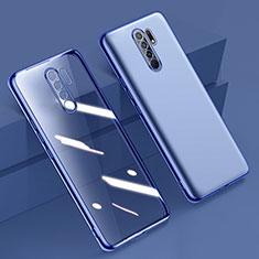 Ultra-thin Transparent TPU Soft Case Cover H01 for Xiaomi Poco M2 Blue