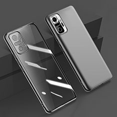 Ultra-thin Transparent TPU Soft Case Cover H01 for Xiaomi Redmi Note 10 Pro 4G Black