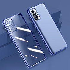 Ultra-thin Transparent TPU Soft Case Cover H01 for Xiaomi Redmi Note 10 Pro 4G Blue